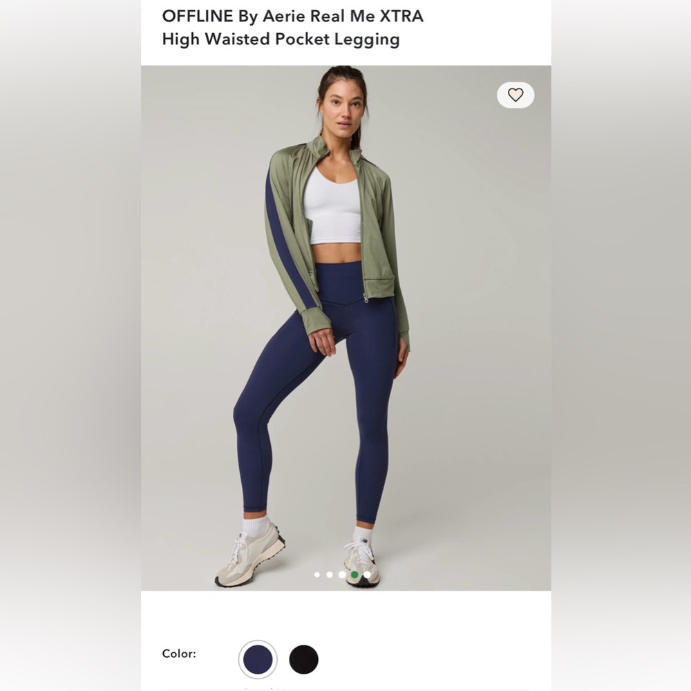 OFFLINE By Aerie Real Me XTRA High Waisted Pocket Legging Navy Blue